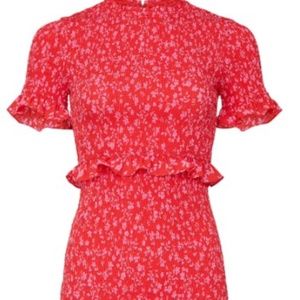 LIKELY Faye Dress in Red Floral Print size 4